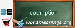 WordMeaning blackboard for coemption